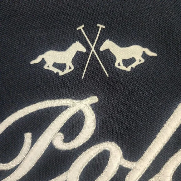HV Society Womens XS Polo Shirt Blue Embroidered Equestrian Caylee Preppy Riding - Picture 4 of 11
